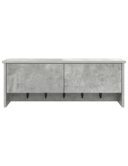 Appendiabiti a muro con porta Grigio cemento 80 x 20 x 30 cm