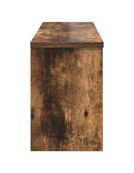 Appendiabiti a muro con lo scaffale Rovere fumo 80 x 20 x 30 cm