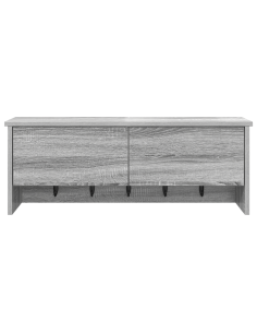 Appendiabiti a muro con porta Grigio Sonoma 80 x 20 x 30 cm 2