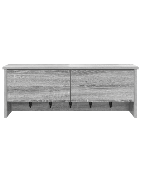 Appendiabiti a muro con porta Grigio Sonoma 80 x 20 x 30 cm