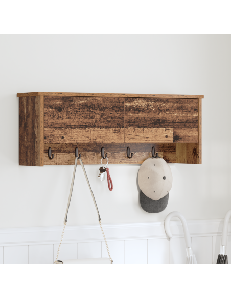Appendiabiti a muro Legno vecchio 80 x 20 x 30 cm