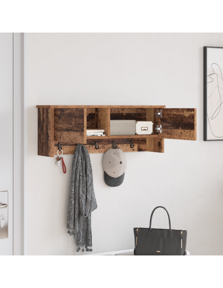 Appendiabiti a muro Legno vecchio 80 x 20 x 30 cm