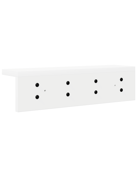 Appendiabiti a muro con lo scaffale Bianco 40 x 10.5 x 10.5 cm
