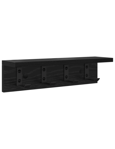 Appendiabiti a muro Rovere nero 40 x 10.5 x 10.5 cm