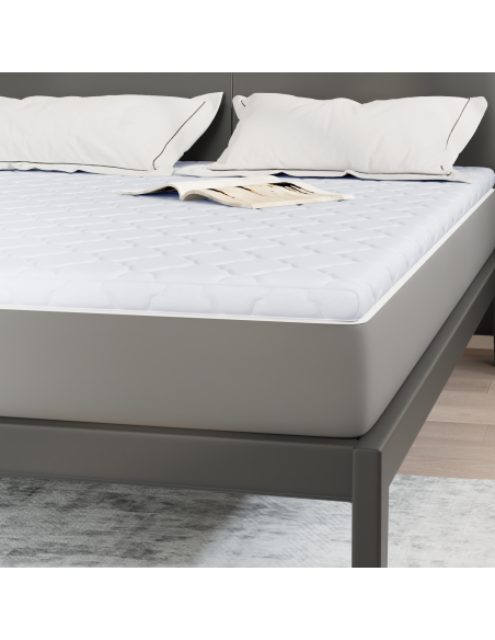 Topper al cocco Bianco 140 x 190 cm Tessuto Jacquard