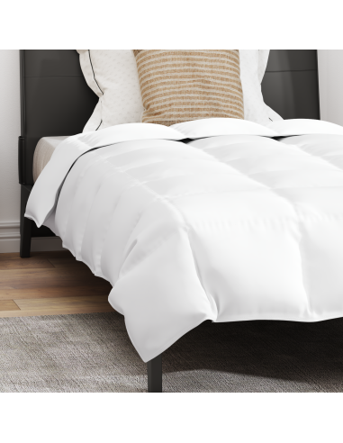 Duvet Estivo con cuscino 2 pcs Bianco Piuma d'anatra