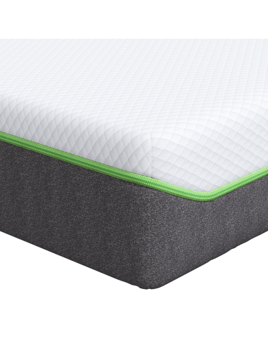 Materasso Bianco e Grigio 100 x 200 cm Tessuto Jacquard