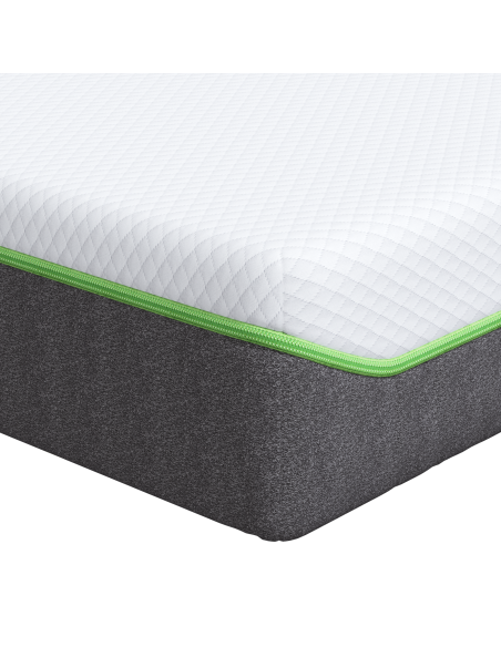 Materasso Bianco e Grigio 120 x 200 cm Tessuto Jacquard