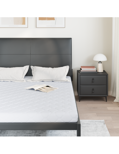 Materasso Bianco 140 x 200 cm Tessuto Jacquard