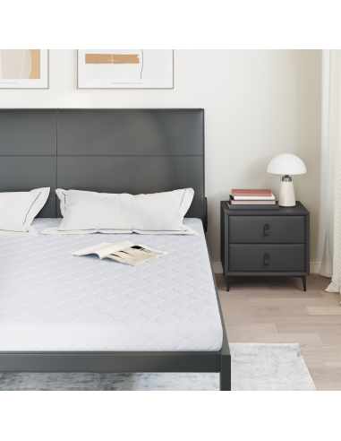 Materasso Bianco 200 x 200 cm Tessuto Jacquard