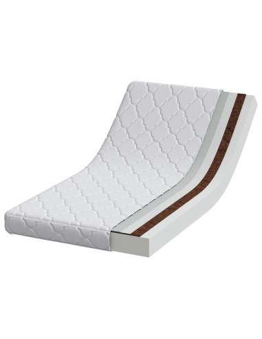 Materasso Bianco 60 x 120 cm Tessuto Jacquard