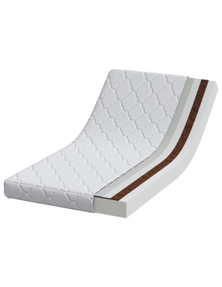 Materasso Bianco 60 x 120 cm Tessuto Jacquard