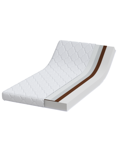 Materasso Bianco 80 x 160 cm Tessuto Jacquard