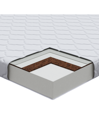 Materasso Bianco 90 x 190 cm Tessuto Jacquard