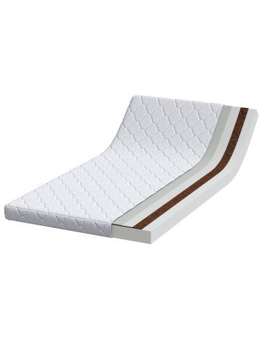 Materasso Bianco 90 x 190 cm Tessuto Jacquard