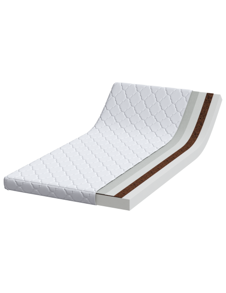 Materasso Bianco 100 x 200 cm Tessuto Jacquard