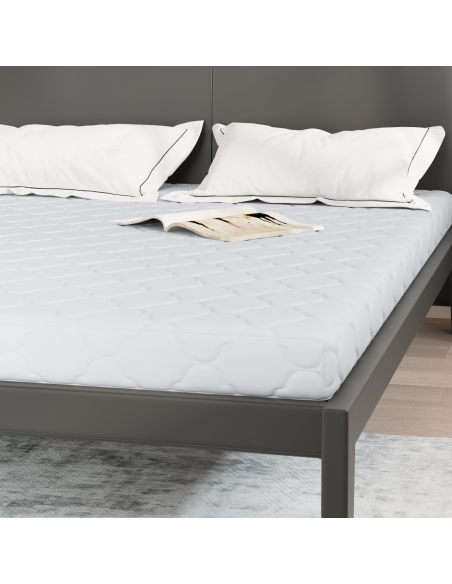 Materasso Bianco 140 x 200 cm Tessuto Jacquard