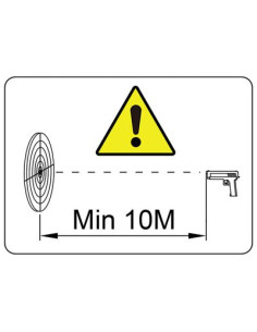 Bersaglio che si ripristina Nero 38 x 20 x 33.5 cm Acciaio