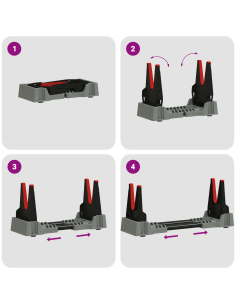 Supporto per tiro Regolabile Grigio 46 x 14 x 19,5 cm Plastica