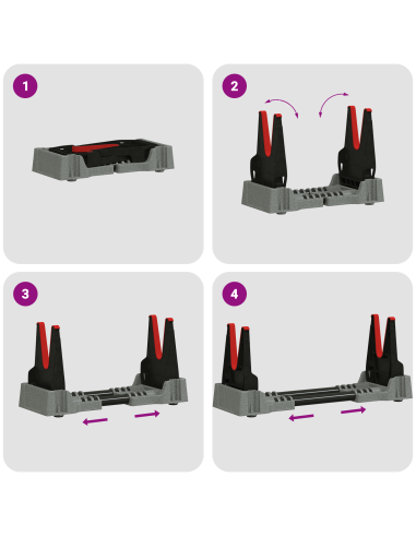 Supporto per tiro Regolabile Grigio 46 x 14 x 19,5 cm Plastica