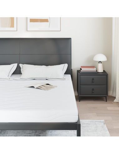 Materasso Bianco 200 x 200 cm Tessuto Jacquard