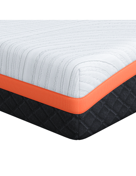 Materasso Bianco e Nero 80 x 160 cm Tessuto Jacquard