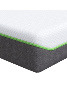 Materasso Bianco e Grigio 80 x 160 cm Tessuto Jacquard