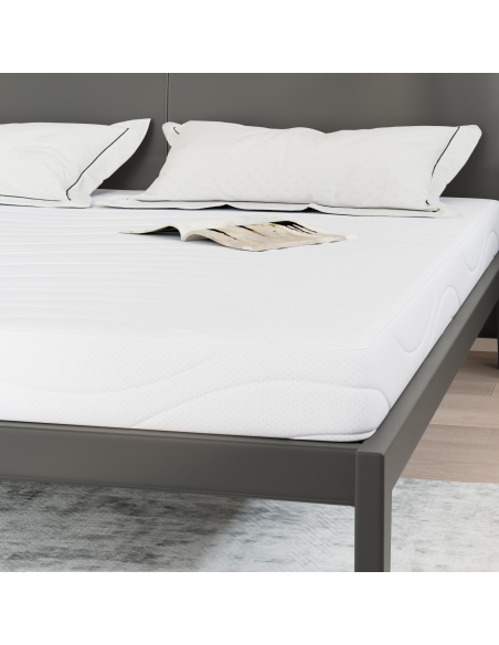 Materasso Bianco 200 x 200 cm Tessuto Jacquard