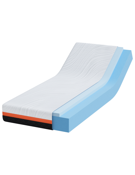 Materasso Bianco e Nero 70 x 200 cm Tessuto Jacquard