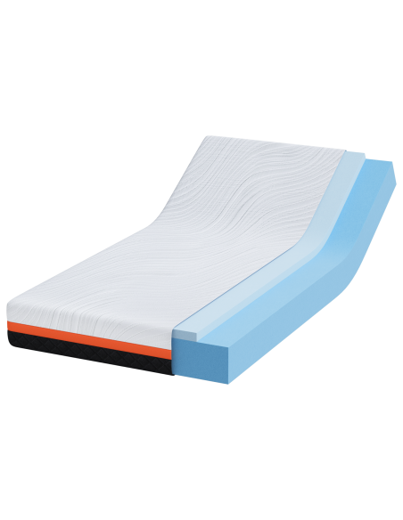 Materasso Bianco e Nero 90 x 190 cm Tessuto Jacquard