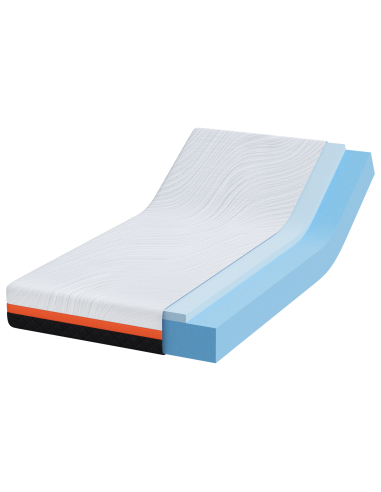 Materasso Bianco e Nero 90 x 200 cm Tessuto Jacquard