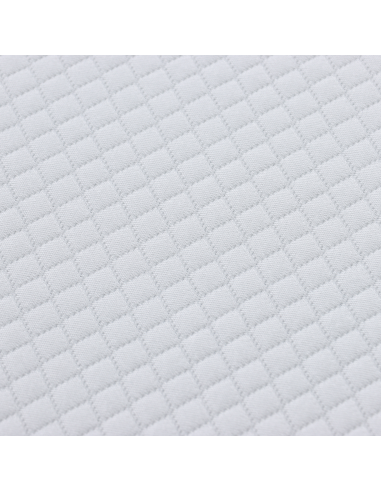 Materasso Bianco e Grigio 80 x 160 cm Tessuto Jacquard