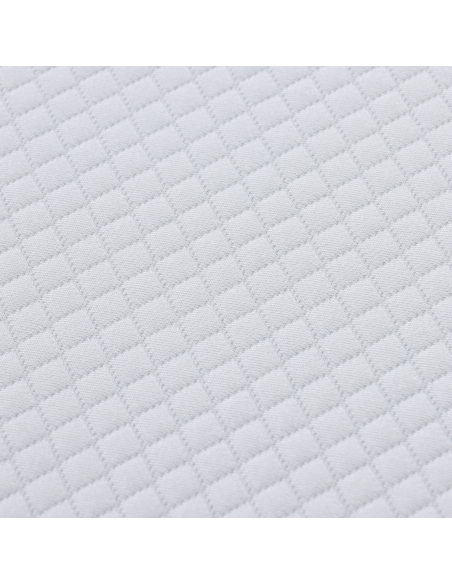 Materasso Bianco e Grigio 90 x 200 cm Tessuto Jacquard