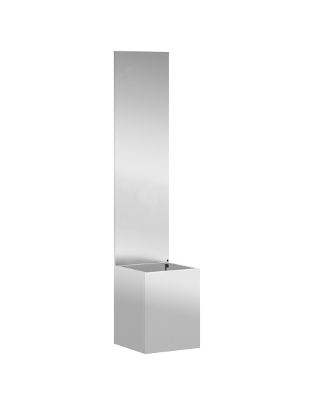 Vaso da Giardino con Pannello Decorativo Argento 32 x 140 cm