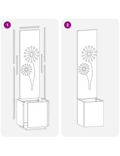 Schermo per privacy in giardino Traforo Bianco 32 x 140 cm 2