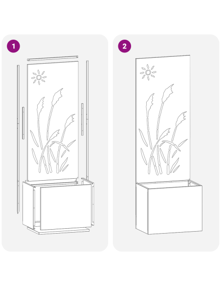 Schermo per privacy in giardino Traforo Argento 50 x 140 cm