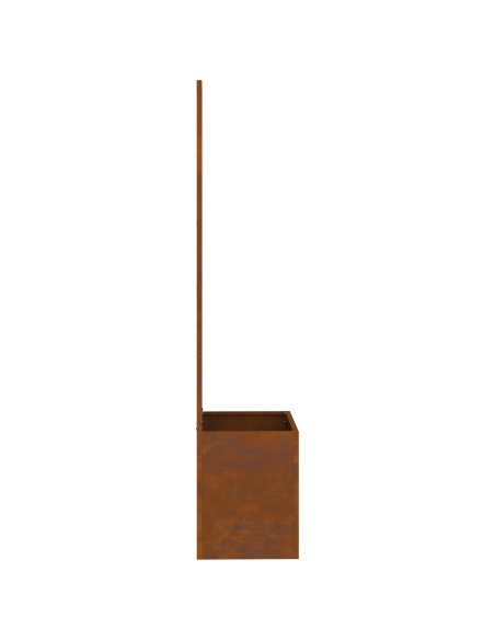 Vaso da Giardino con Pannello Decorativo Ruggine 50 x 140 cm