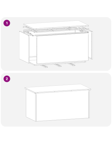 Scatola di Stoccaggio Esterno Bianco 100 x 50,5 x 50 cm Acciaio