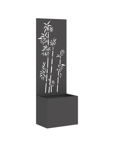 Schermo per privacy in giardino Floreale Nero 50 x 140 cm