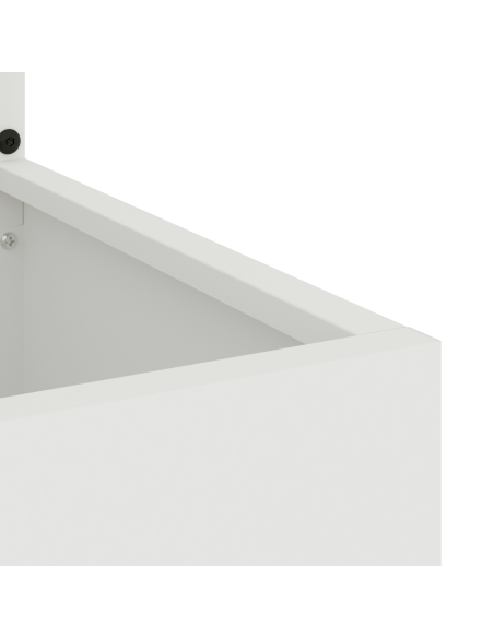 Vaso da Giardino con Pannello Decorativo Bianco 50 x 140 cm