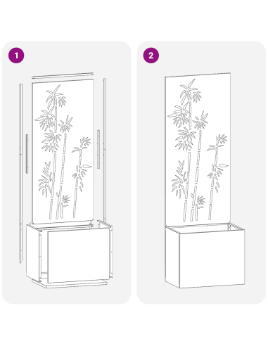 Schermo per privacy in giardino Floreale Bianco 50 x 140 cm