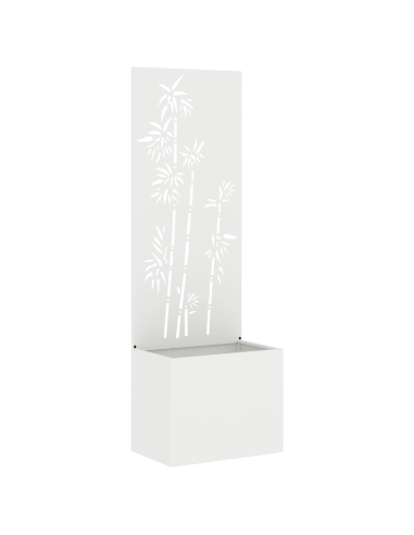 Schermo per privacy in giardino Floreale Bianco 50 x 140 cm