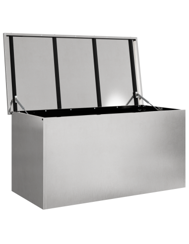 Scatola di Stoccaggio Esterno Argento 100 x 50,5 x 50 cm