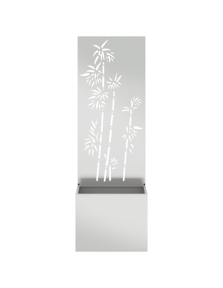 Vaso da Giardino con Pannello Decorativo Argento 50 x 140 cm