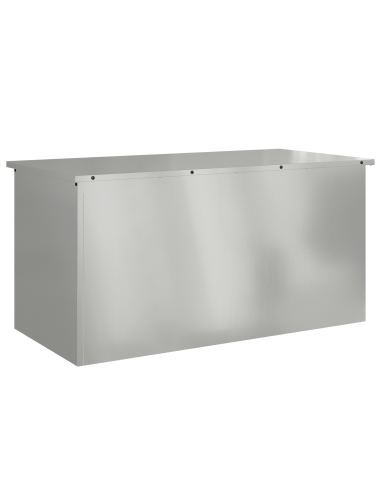 Scatola di Stoccaggio Esterno Argento 100 x 50,5 x 50 cm