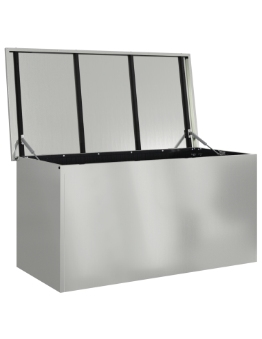 Scatola di Stoccaggio Esterno Argento 100 x 50,5 x 50 cm