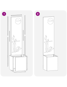Schermo per privacy in giardino Traforo Bianco 32 x 32 x 150 cm 2
