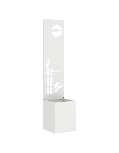 Schermo per privacy in giardino Traforo Bianco 32 x 32 x 150 cm