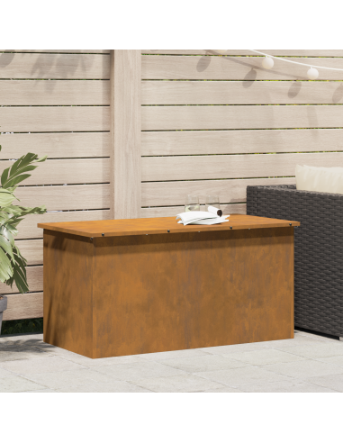 Scatola di Stoccaggio Esterno Ruggine 100 x 50,5 x 50 cm