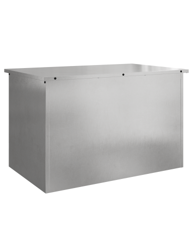 Scatola di Stoccaggio Esterno Argento 80 x 50,5 x 50 cm Acciaio
